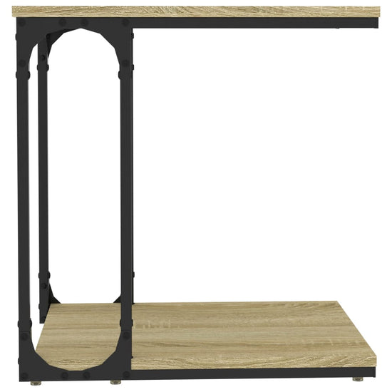 Bijzettafel 50x35x52 cm bewerkt hout sonoma eikenkleurig MeubelReus