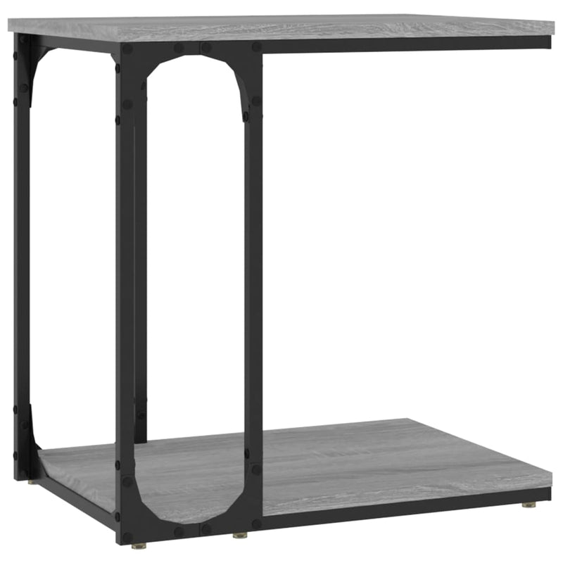 Bijzettafel 50x35x52 cm bewerkt hout grijs sonoma eikenkleur MeubelReus