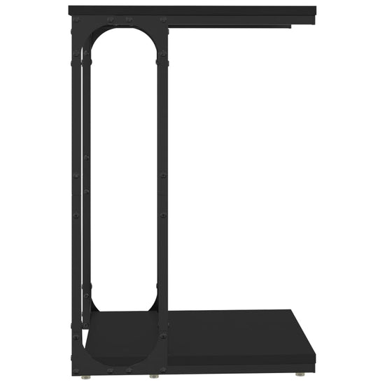 Bijzettafel 40x30x60 cm bewerkt hout zwart MeubelReus