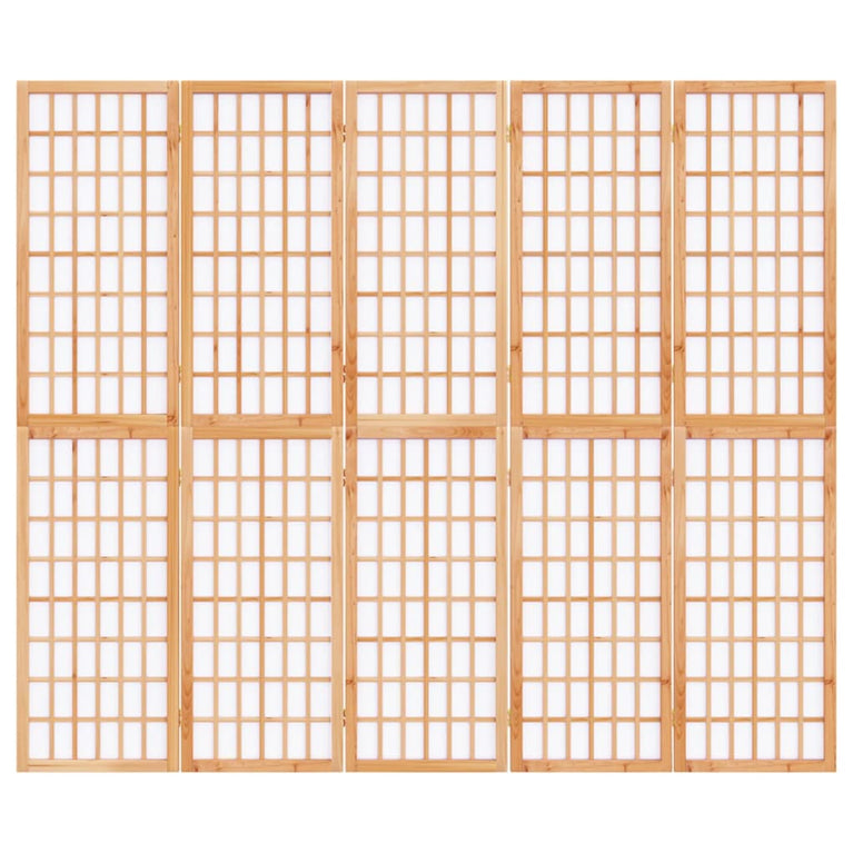 Kamerscherm inklapbaar 5 panelen Japanse stijl 200x170 cm