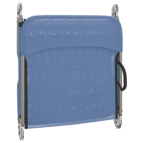 Ligbedden 2 st inklapbaar textileen en staal blauw MeubelReus