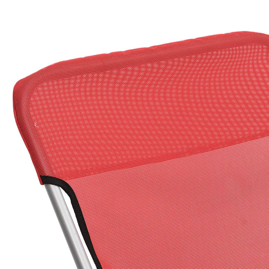 Strandstoelen 2 st textileen en gepoedercoat staal rood MeubelReus
