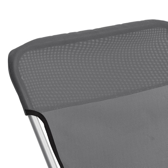 Strandstoelen 2 st textileen en gepoedercoat staal grijs MeubelReus