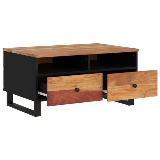 Salontafel 80x54x40 cm massief acaciahout en bewerkt hout MeubelReus