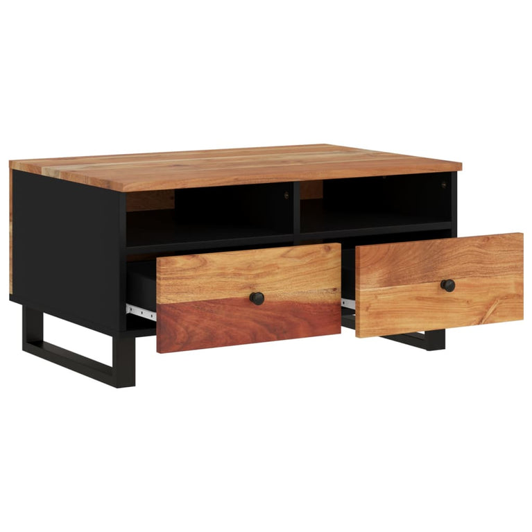 Salontafel 80x54x40 cm massief acaciahout en bewerkt hout MeubelReus