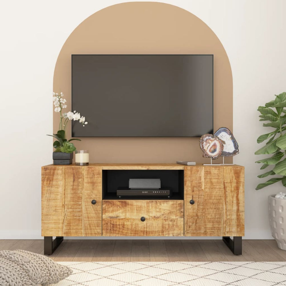 Tv-meubel 105x33,5x46 cm massief mangohout en bewerkt hout MeubelReus