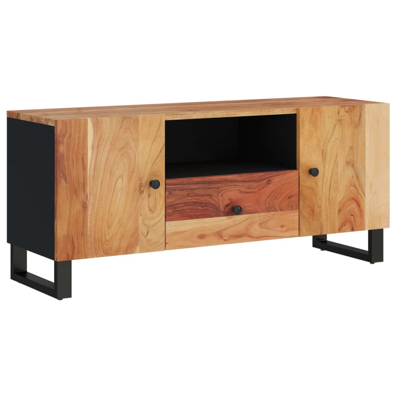 Tv-meubel 105x33,5x46 cm massief acaciahout en bewerkt hout MeubelReus