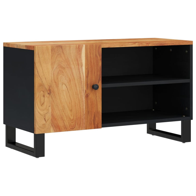Tv-meubel 80x33x46 cm massief acaciahout en bewerkt hout MeubelReus