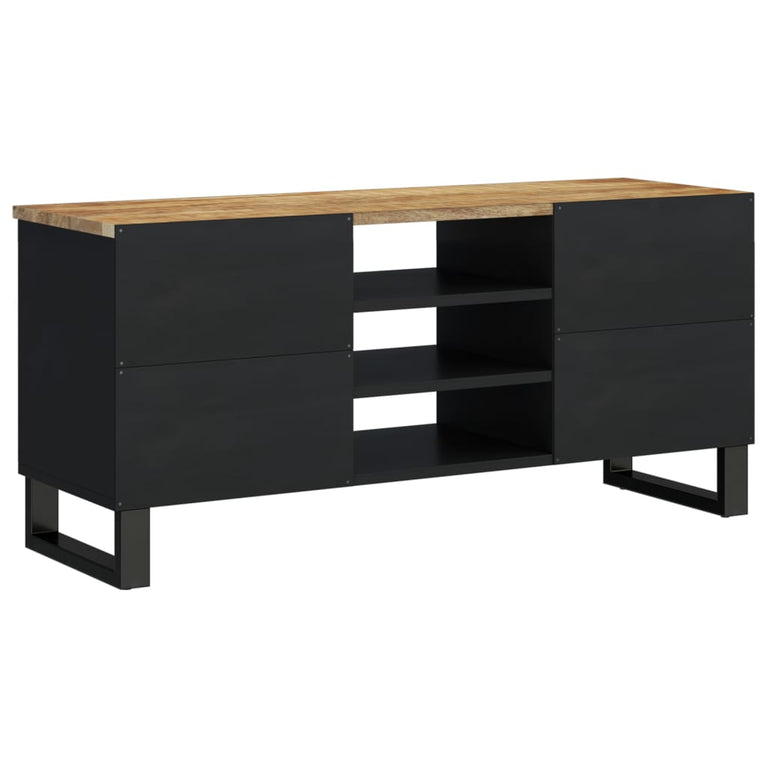 Tv-meubel 100x33x46 cm massief mangohout en bewerkt hout MeubelReus