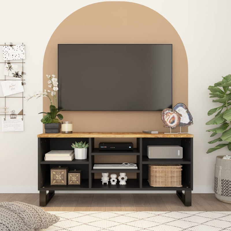 Tv-meubel 100x33x46 cm massief mangohout en bewerkt hout MeubelReus