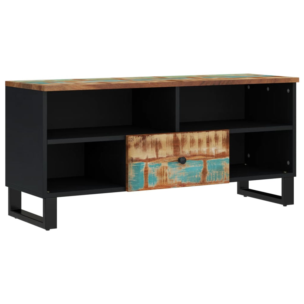 Tv-meubel 100x33x46 cm massief hout gerecycled en bewerkt hout MeubelReus