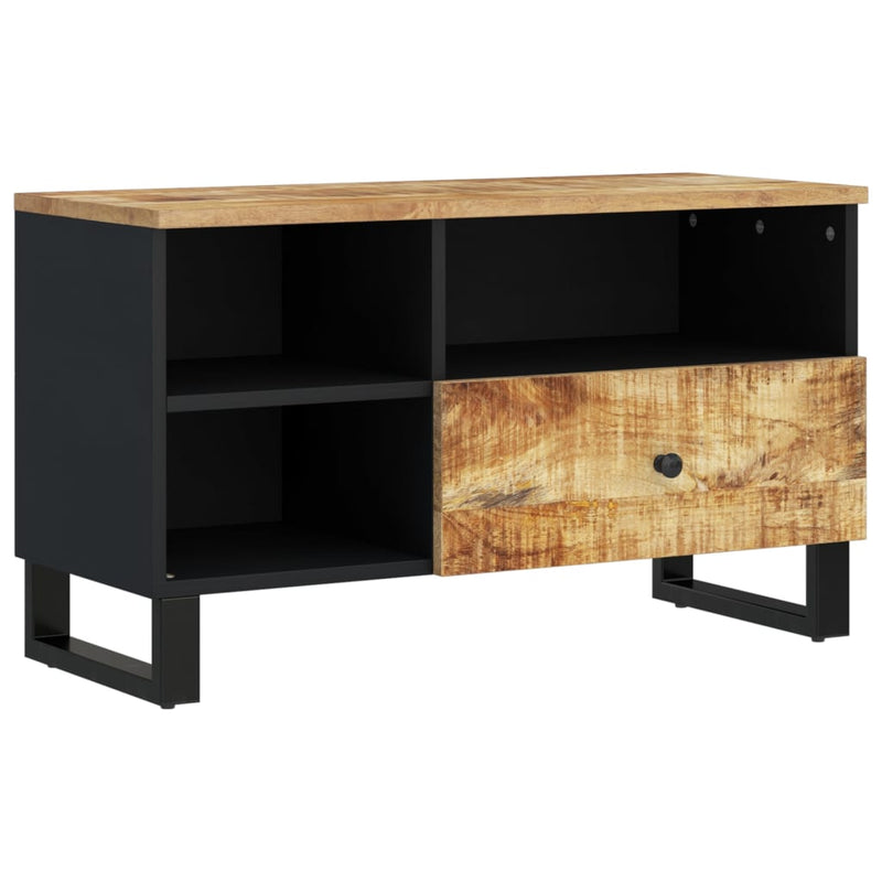 Tv-meubel 80x33x46 cm massief mangohout en bewerkt hout MeubelReus