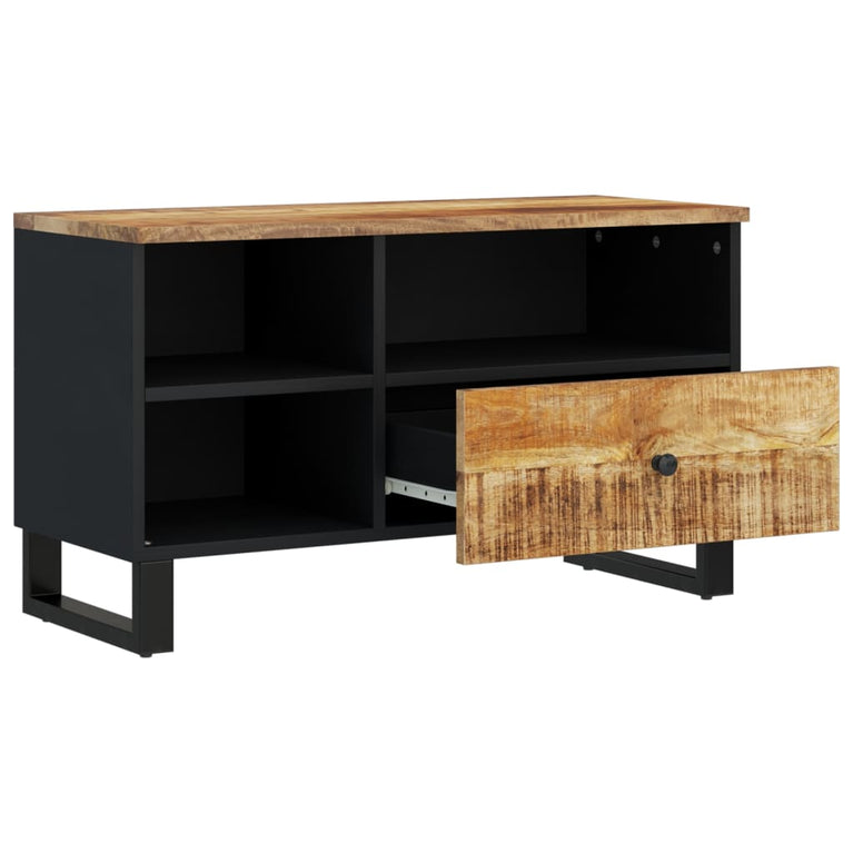 Tv-meubel 80x33x46 cm massief mangohout en bewerkt hout MeubelReus