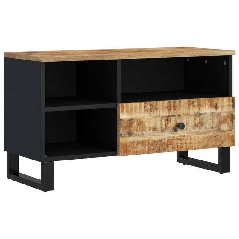 Tv-meubel 80x33x46 cm massief mangohout en bewerkt hout MeubelReus
