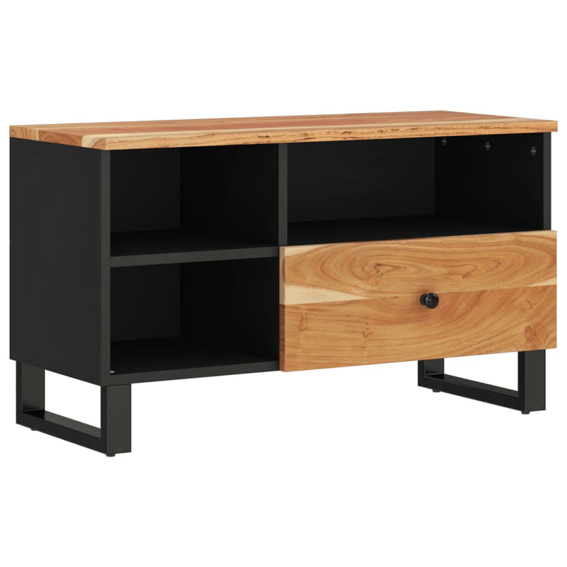 Tv-meubel 80x33x46 cm massief acaciahout en bewerkt hout MeubelReus