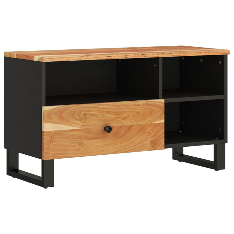 Tv-meubel 80x33x46 cm massief acaciahout en bewerkt hout MeubelReus