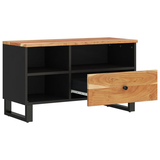 Tv-meubel 80x33x46 cm massief acaciahout en bewerkt hout MeubelReus