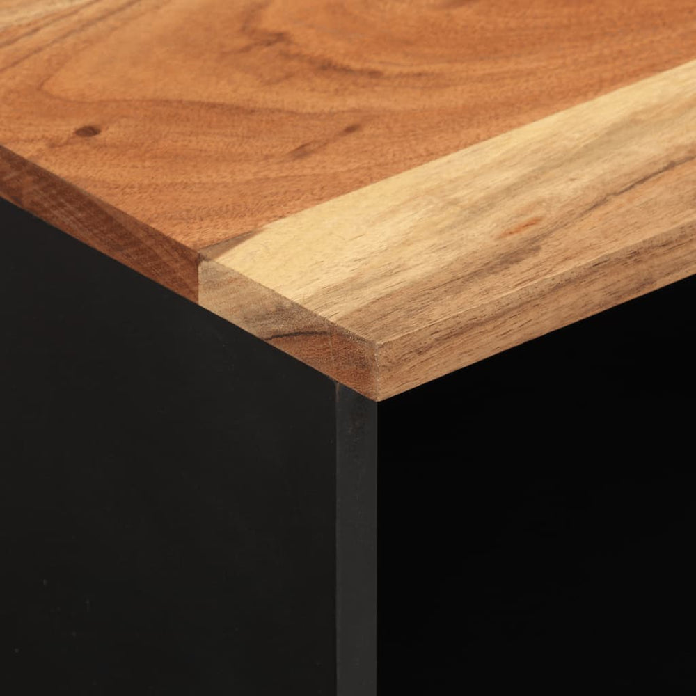 Tv-meubel 80x33x46 cm massief acaciahout en bewerkt hout MeubelReus