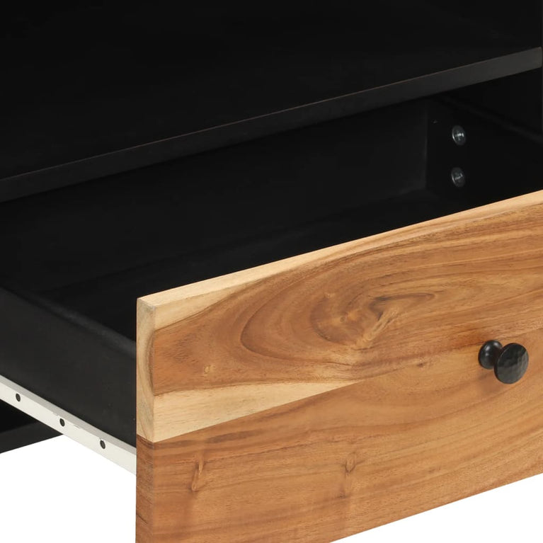 Tv-meubel 80x33x46 cm massief acaciahout en bewerkt hout MeubelReus