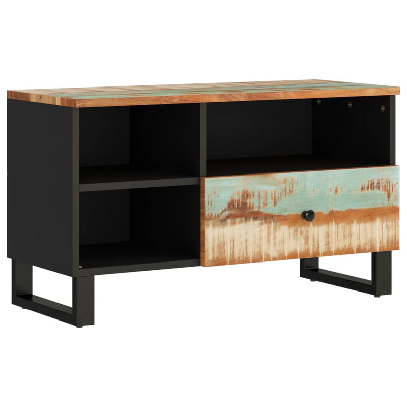 Tv-meubel 80x33x46 cm massief hergebruikt hout en bewerkt hout MeubelReus
