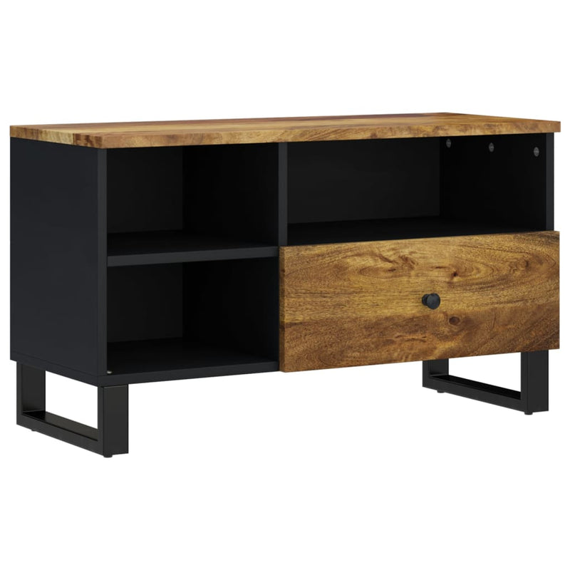 Tv-meubel 80x33x46 cm massief mangohout en bewerkt hout MeubelReus