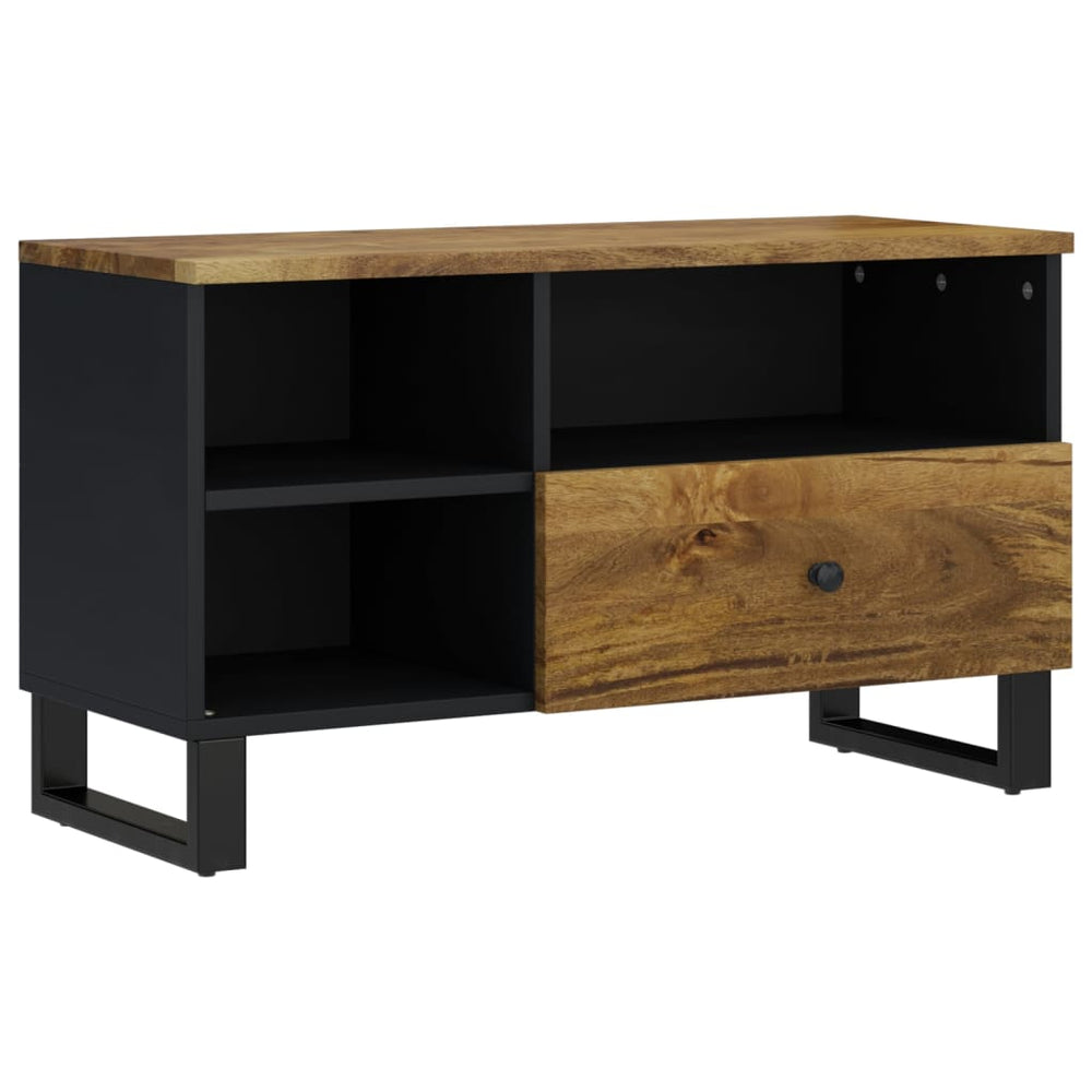 Tv-meubel 80x33x46 cm massief mangohout en bewerkt hout MeubelReus