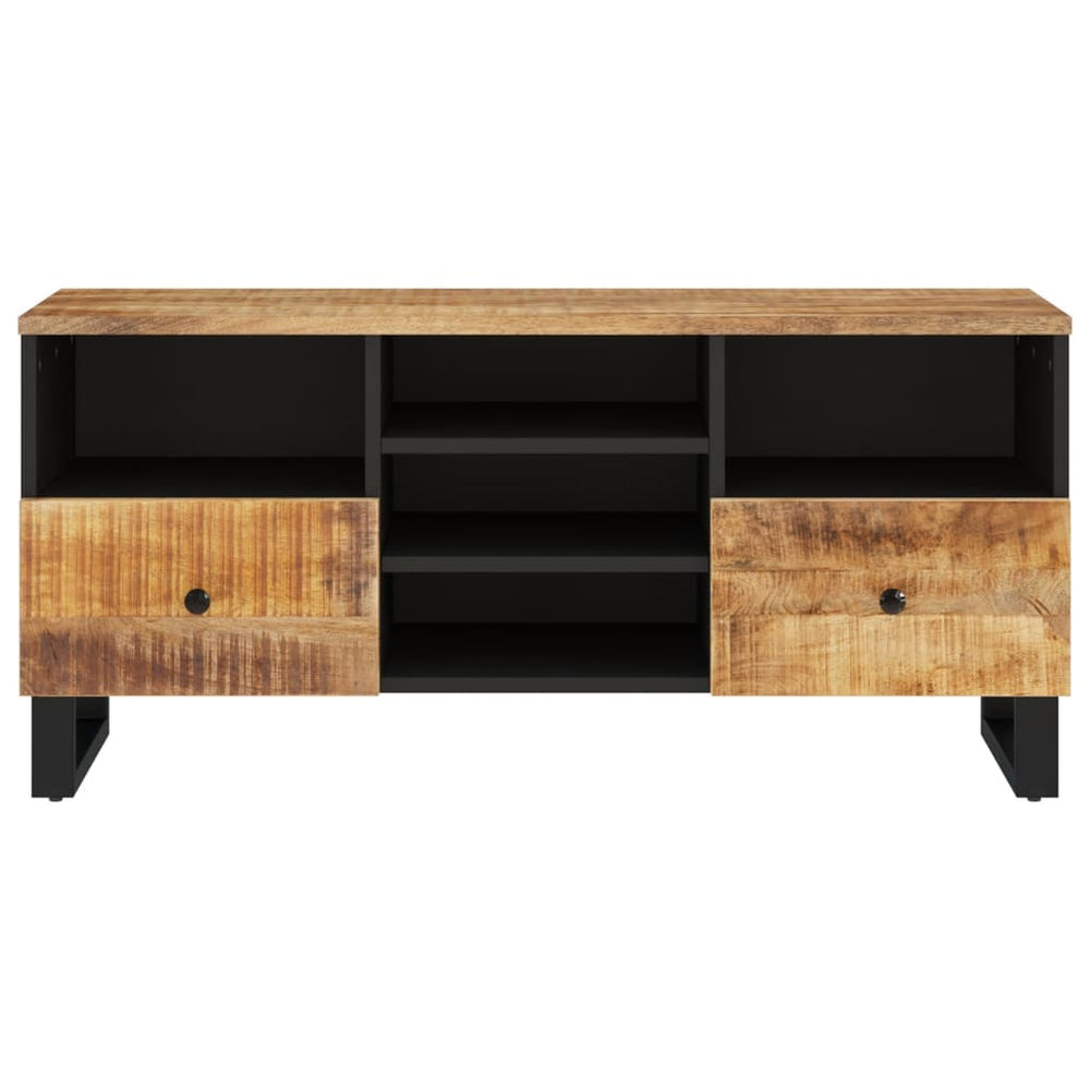 Tv-meubel 100x33x46 cm massief mangohout en bewerkt hout MeubelReus