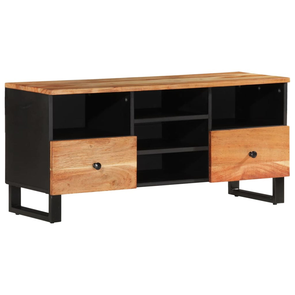 Tv-meubel 100x33x46 cm massief acaciahout en bewerkt hout MeubelReus