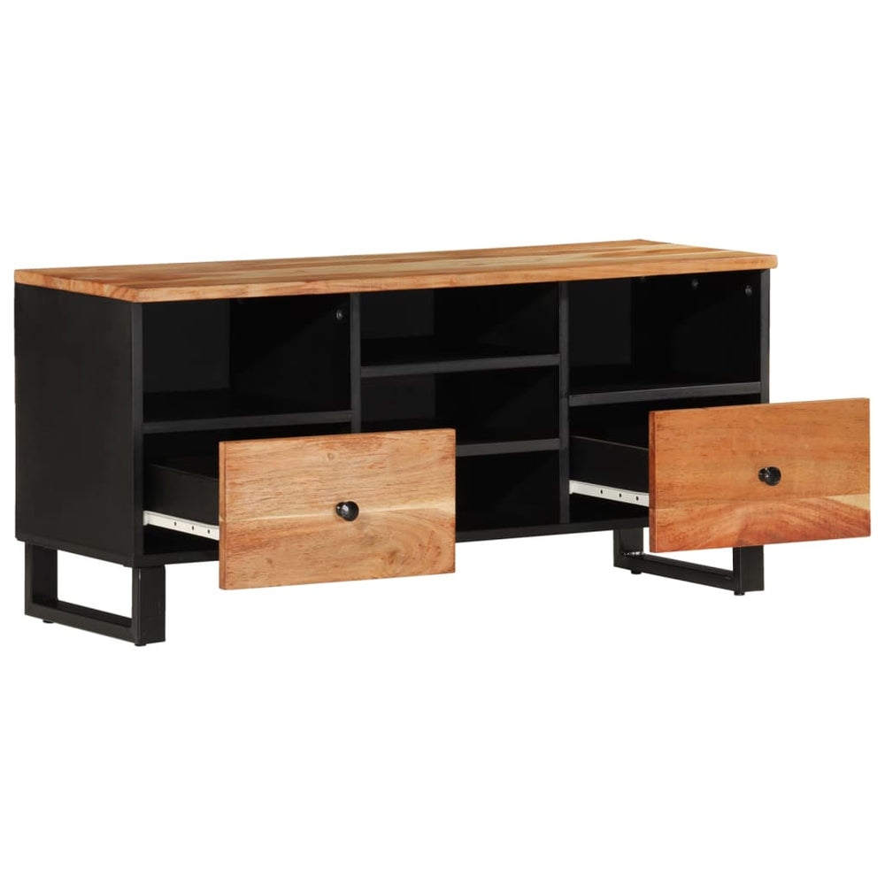Tv-meubel 100x33x46 cm massief acaciahout en bewerkt hout MeubelReus