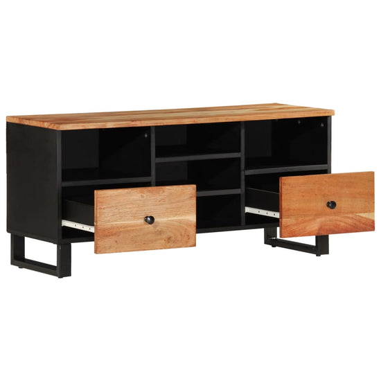 Tv-meubel 100x33x46 cm massief acaciahout en bewerkt hout MeubelReus