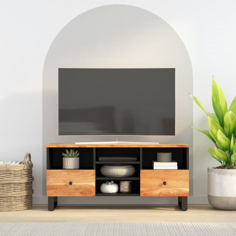 Tv-meubel 100x33x46 cm massief acaciahout en bewerkt hout MeubelReus