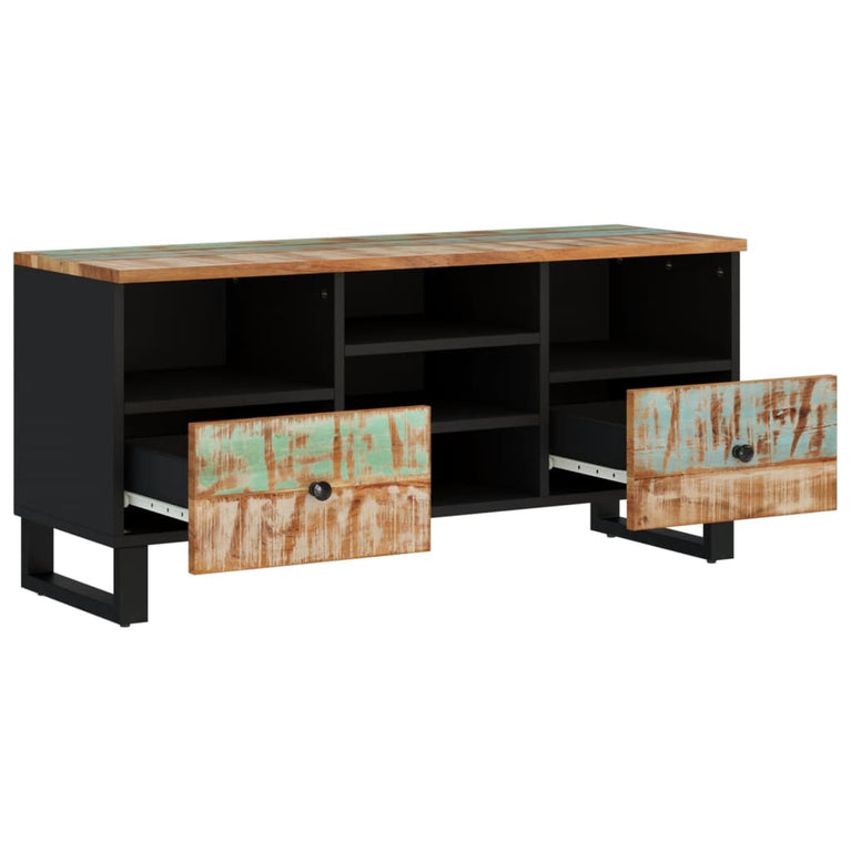 Tv-meubel 100x33x46 cm massief hout gerecycled en bewerkt hout MeubelReus