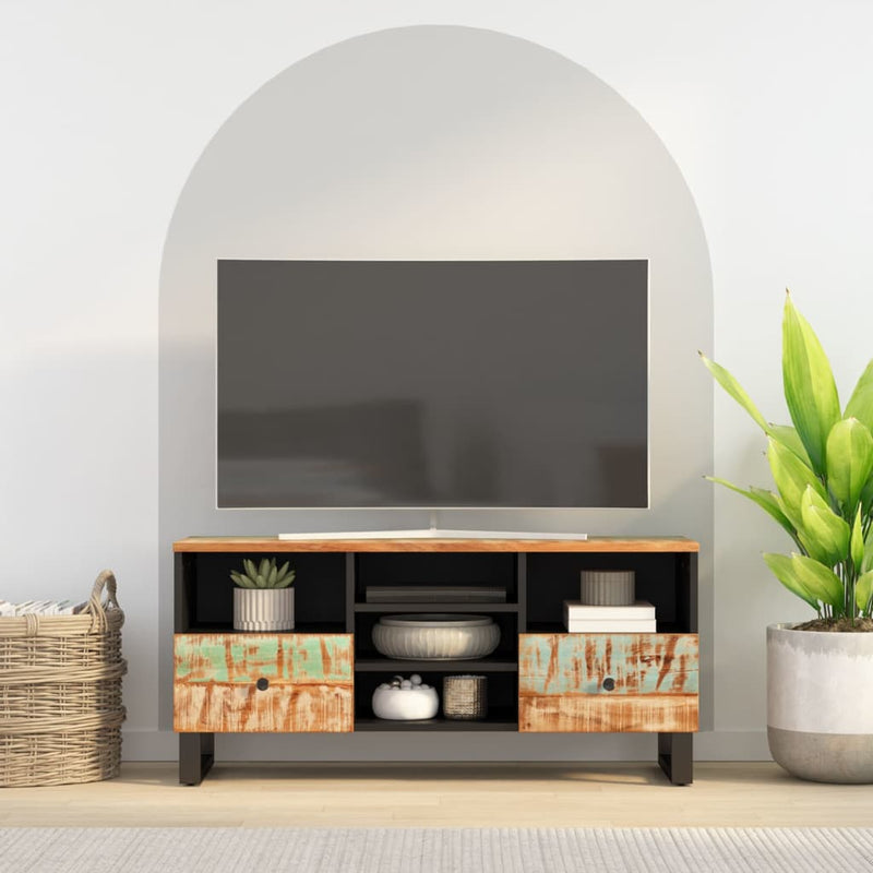 Tv-meubel 100x33x46 cm massief hout gerecycled en bewerkt hout MeubelReus