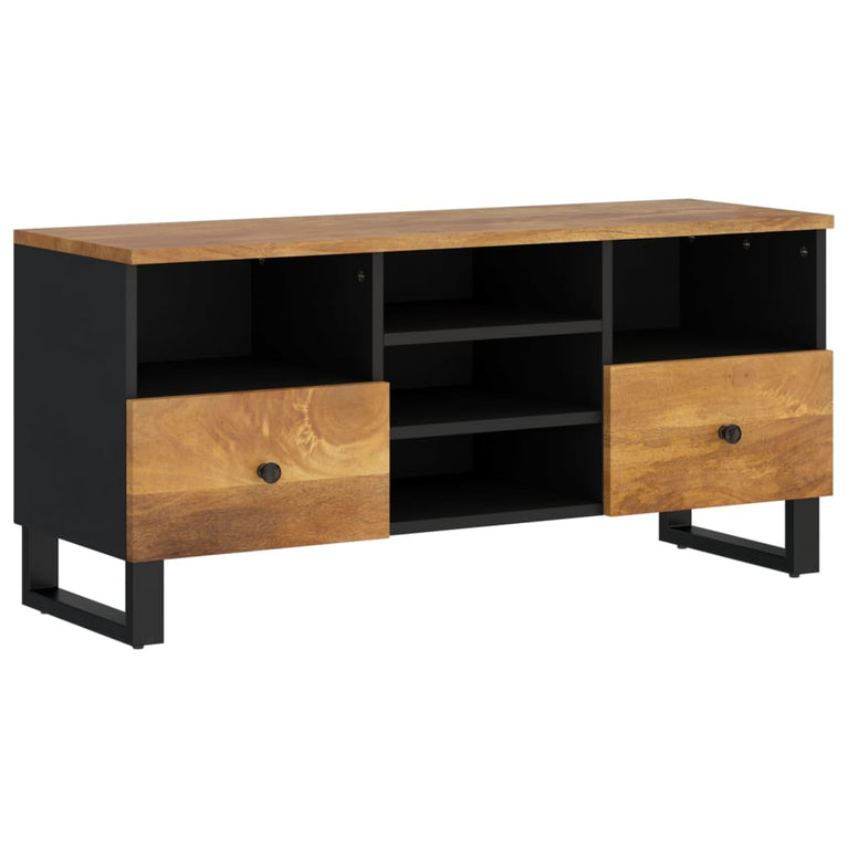 Tv-meubel 100x33x46 cm massief mangohout en bewerkt hout MeubelReus
