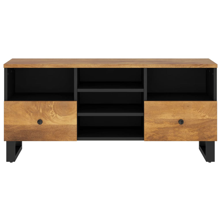 Tv-meubel 100x33x46 cm massief mangohout en bewerkt hout MeubelReus