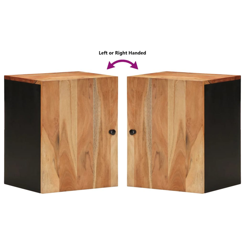 Badkamerwandkast 38x33x48 cm massief acaciahout MeubelReus