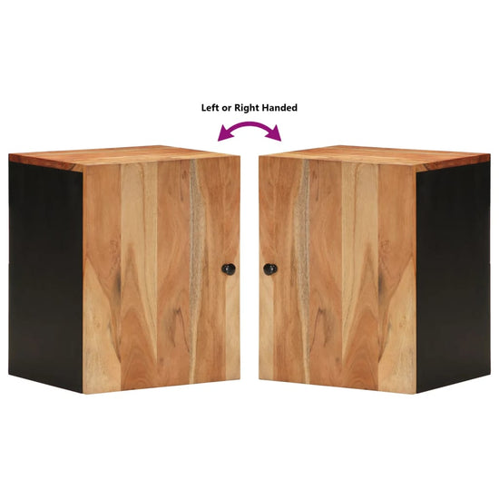 Badkamerwandkast 38x33x48 cm massief acaciahout MeubelReus