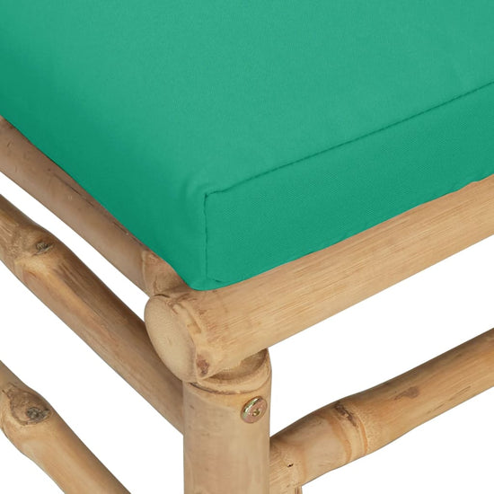 3-delige Loungeset met kussens bamboe groen MeubelReus