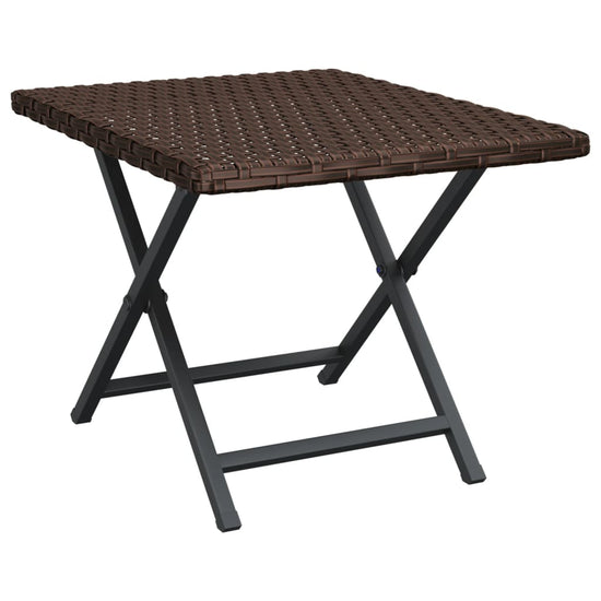 Tafel inklapbaar 45x35x32 cm poly rattan bruin MeubelReus