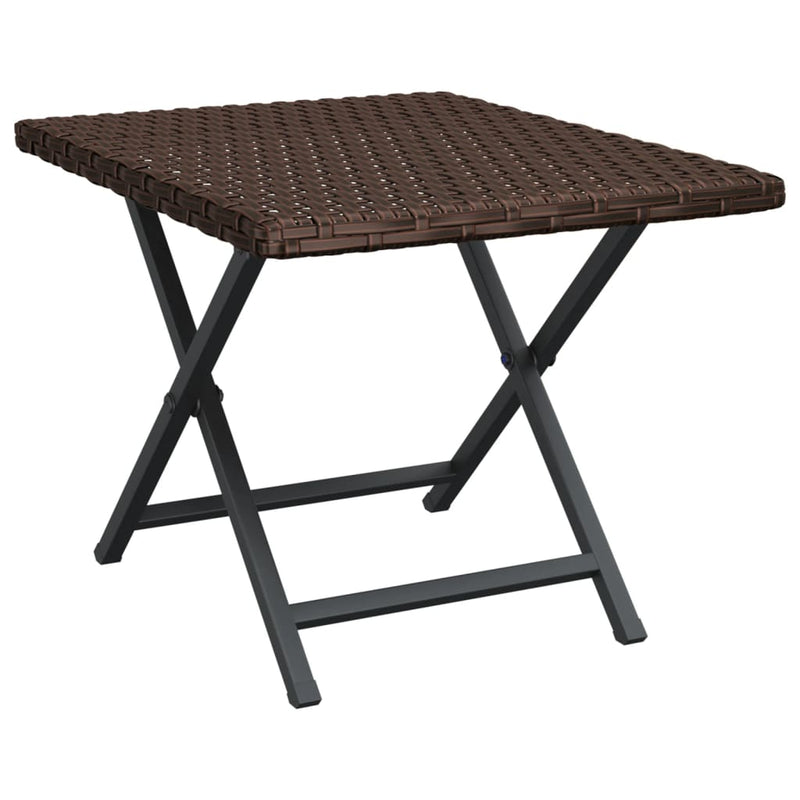 Tafel inklapbaar 45x35x32 cm poly rattan bruin MeubelReus