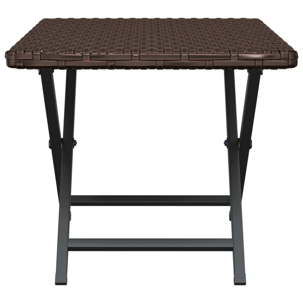 Tafel inklapbaar 45x35x32 cm poly rattan bruin MeubelReus