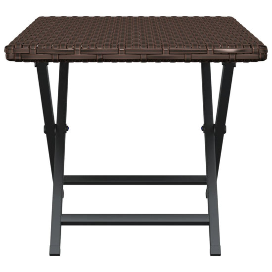 Tafel inklapbaar 45x35x32 cm poly rattan bruin MeubelReus