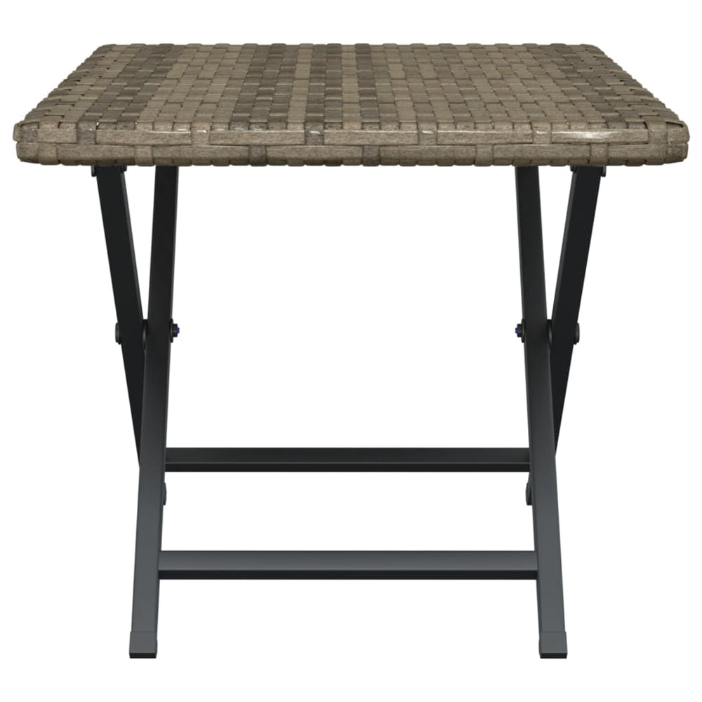 Tafel inklapbaar 45x35x32 cm poly rattan grijs MeubelReus