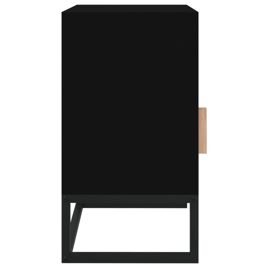 Nachtkastjes 2 st 40x30x55,5 cm bewerkt hout en ijzer zwart MeubelReus