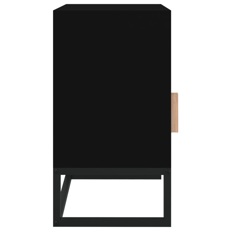Nachtkastjes 2 st 40x30x55,5 cm bewerkt hout en ijzer zwart MeubelReus