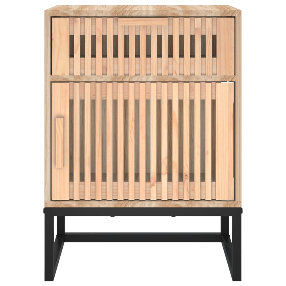 Nachtkastjes 2 st 40x30x55,5 cm bewerkt hout en ijzer MeubelReus