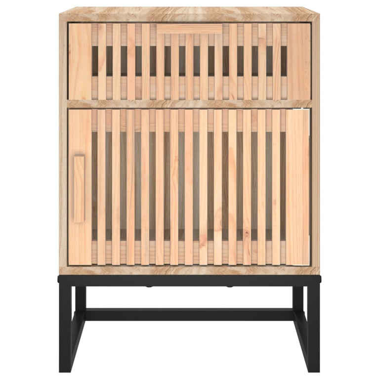 Nachtkastjes 2 st 40x30x55,5 cm bewerkt hout en ijzer MeubelReus