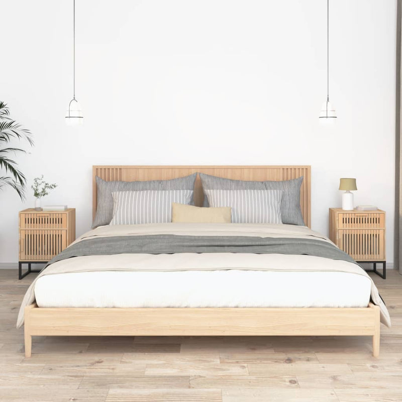 Nachtkastjes 2 st 40x30x55,5 cm bewerkt hout en ijzer MeubelReus