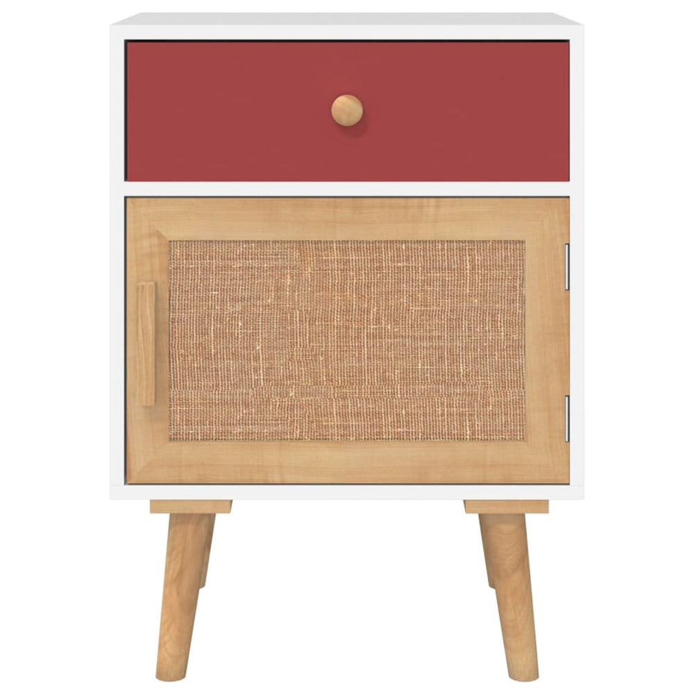Nachtkastje 40x30x55 cm bewerkt hout wit MeubelReus
