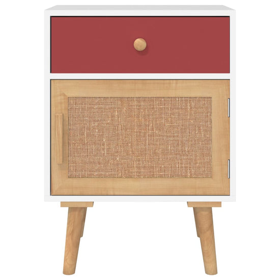 Nachtkastje 40x30x55 cm bewerkt hout wit MeubelReus